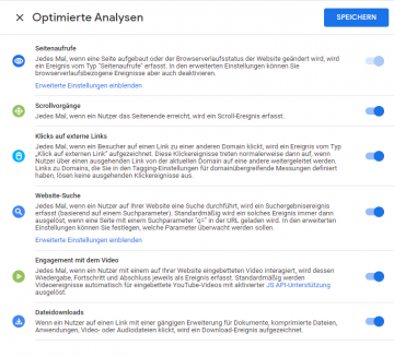 Optimierte Analysen in Google Analytics 4