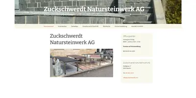Webseite für Zuckschwerdt Natursteinwerk in Staufen