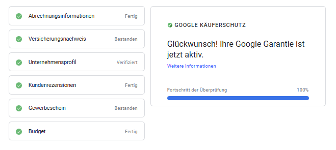 Google Lokale Dienstleistungen Verifizierung
