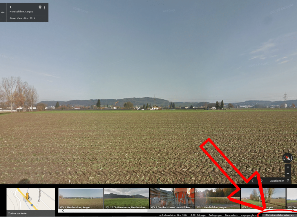Bild in Streetview unkentlich machen